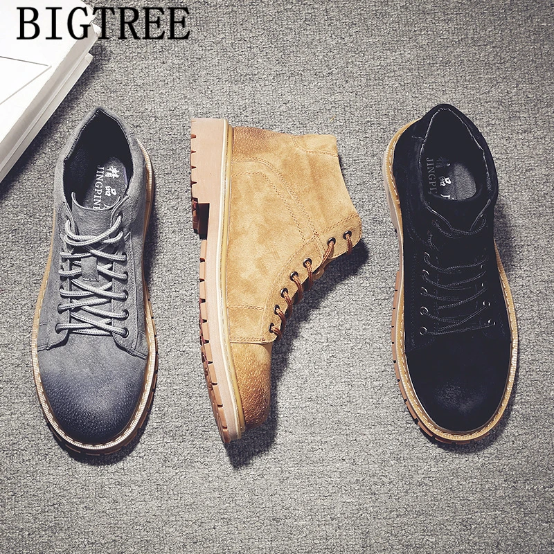 Мужские ковбойские ботинки из натуральной кожи модная винтажная зимняя обувь