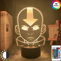 acrylic led night light avatar the last airbender for kids child bedroom decor nightlight the legend of aang figure desk 3d lamp
