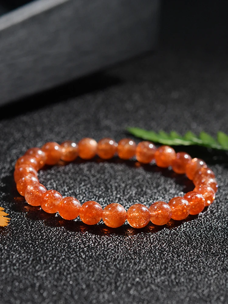 

MH Natural Collection Golden Sun Stone Crystal Bracelet Female Golden Strawberry Crystal Bracelet