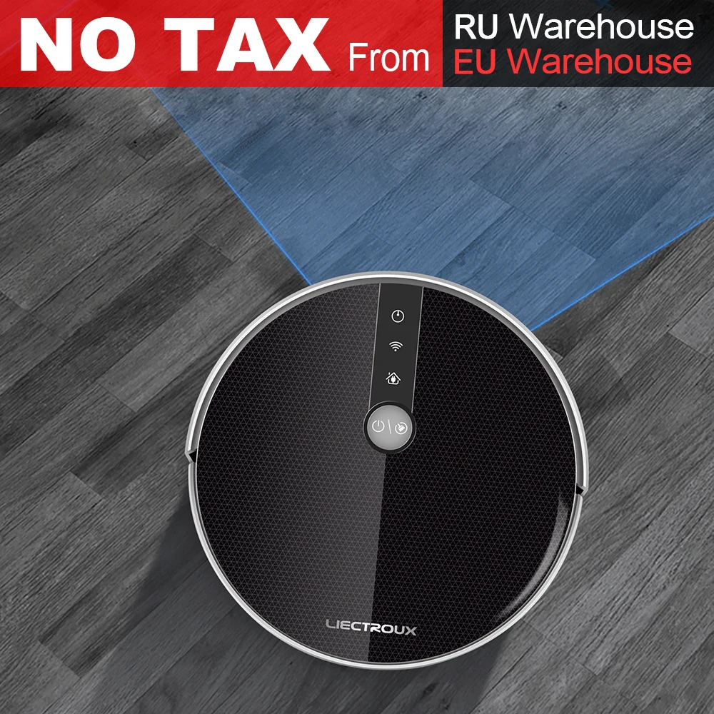 LIECTROUX C30B Роботизированный пылесос 2D карта навигации 3000 Pa всасывания память