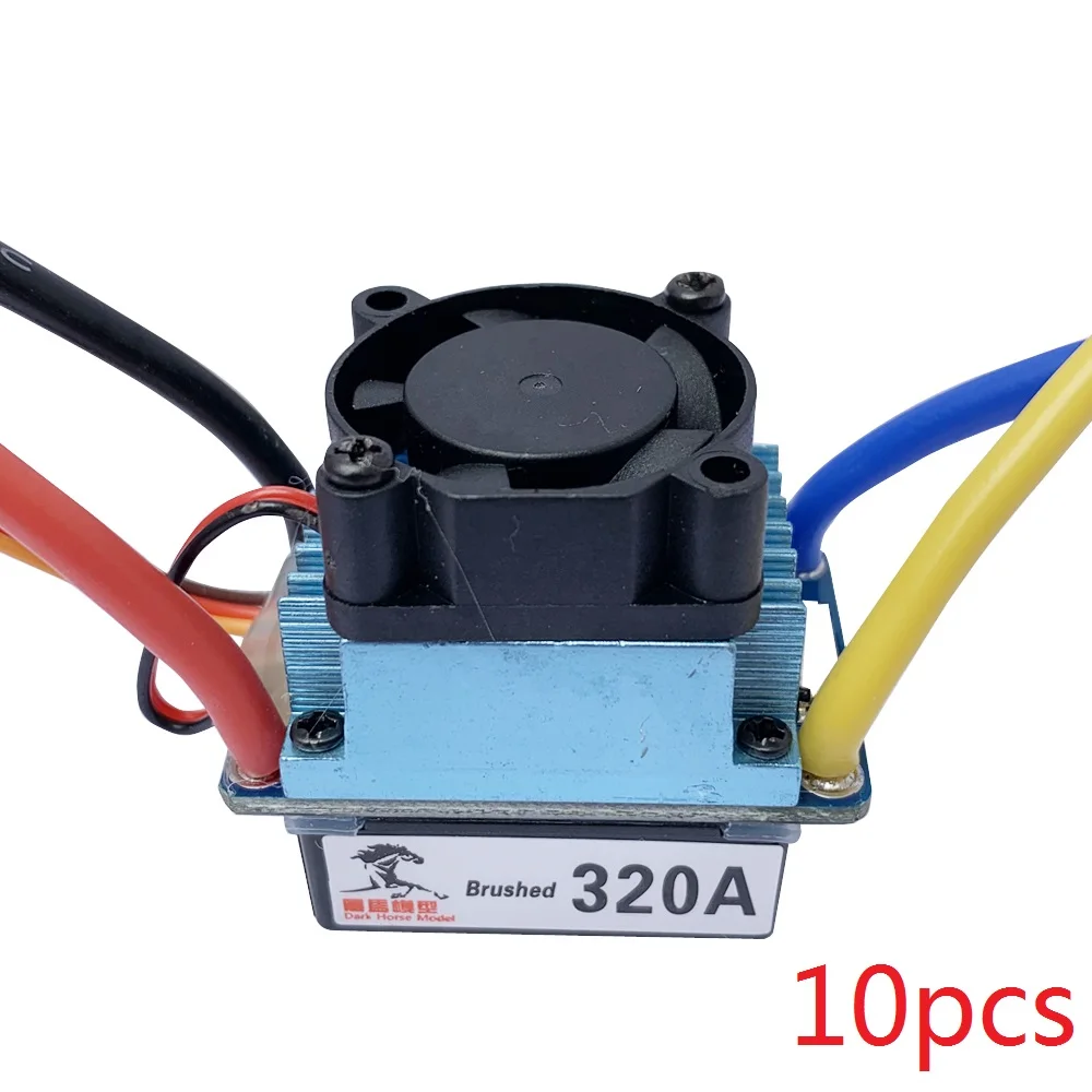 10pcs RC Boat 320A ESC 380/540/775 Brushed Motor Speed Controller Dual Mode Regulator Band Brake for 1:10 Car Bait | Игрушки и хобби