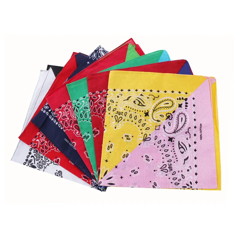 

Бандана Женская Двухцветная с принтом, квадратный шарф-тюрбан, аксессуары для волос для девушек и женщин, 2021