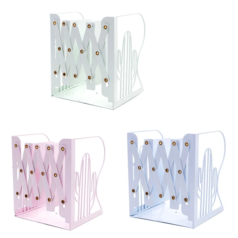 

Регулируемый металлический Настольный органайзер для книг С КАКТУСОМ, держатель для хранения, книжная полка, домашние школьные канцелярск...