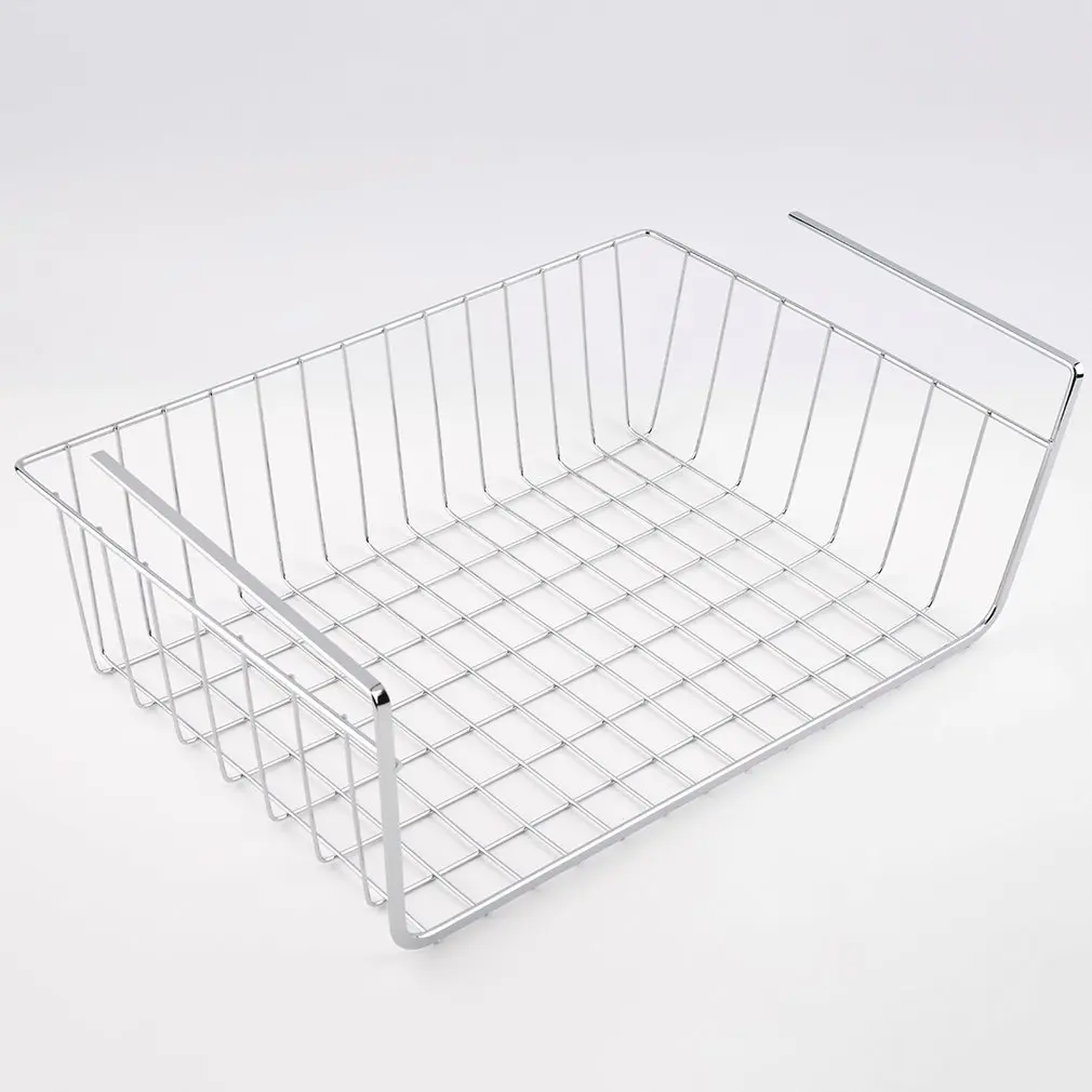 

1pc Kitchen Metal Draining Rack Sink Fruits Vegetables Dry Shelf Bathroom Clothing Storage Basket Lightweight Organizer Rack