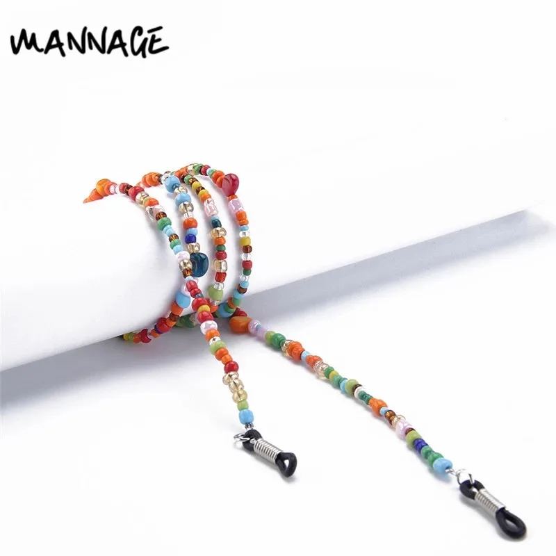 75 см красочные очки из бисера цепь ручной работы против скольжения