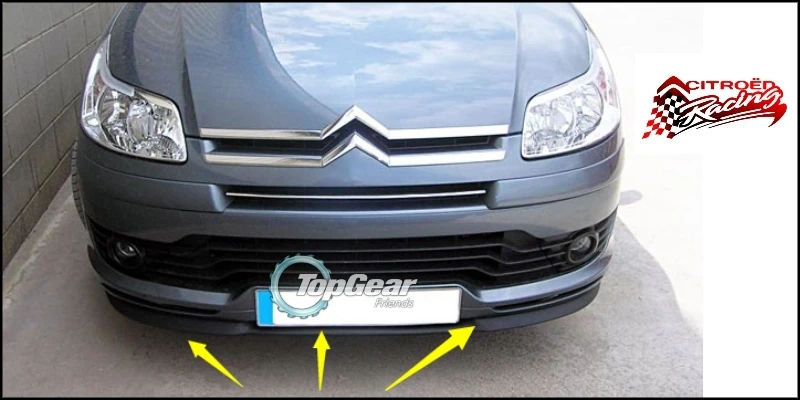Дефлектор для губ Citroen C4 C-Triumph C-Quatre передний спойлер юбка TopGear Friends тюнинг обвес