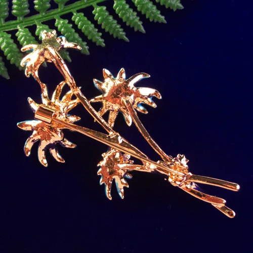

ZY7 Blue Dripping Oil Tibetan Golden Daisy Pendant Brooch for Girls Women Gift Lovely Jewelry 60x33x12mm