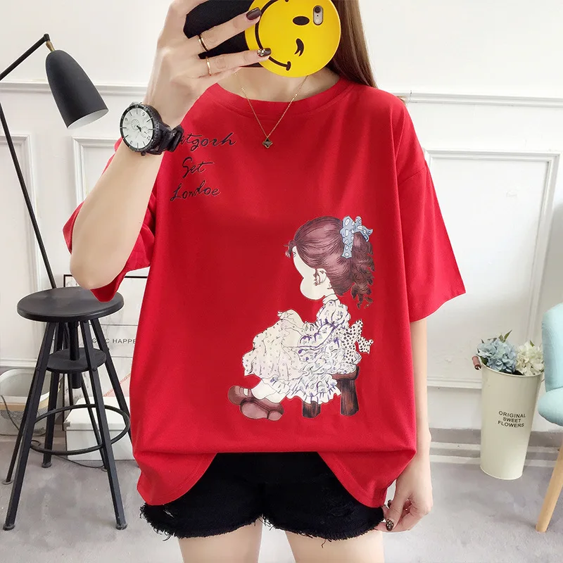 Женская футболка Harajuku черная с коротким рукавом лето 2019 | одежда