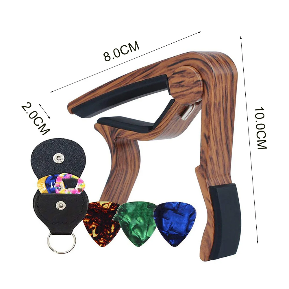 

Guitar Capo Metal Capo With 6 Guitar Picks For Guitar Electric Guitar Ukulele Bass Banjo Mandolin