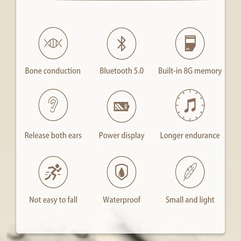 Беспроводные спортивные наушники DOSII с костной звукопроводимостью