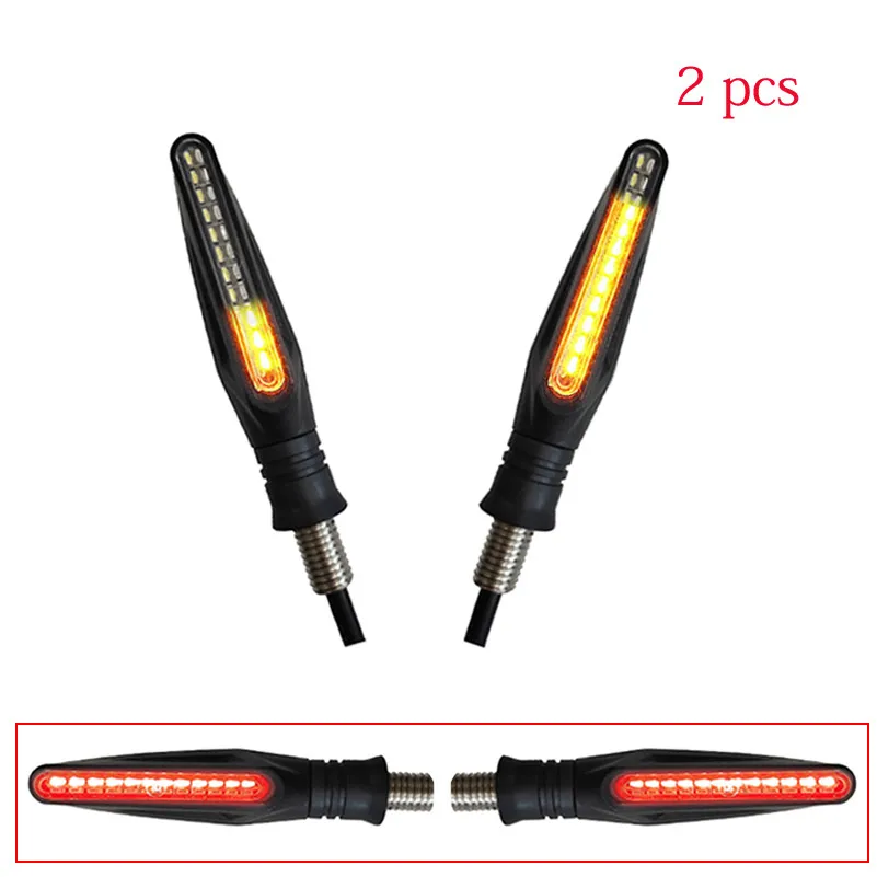 2 PCS B 4X светодиодный указатель поворота для мотоцикла s плавный задний светильник для мотоцикла мигающий указатель поворота для мотоцикла - Цвет: 2 PCS B