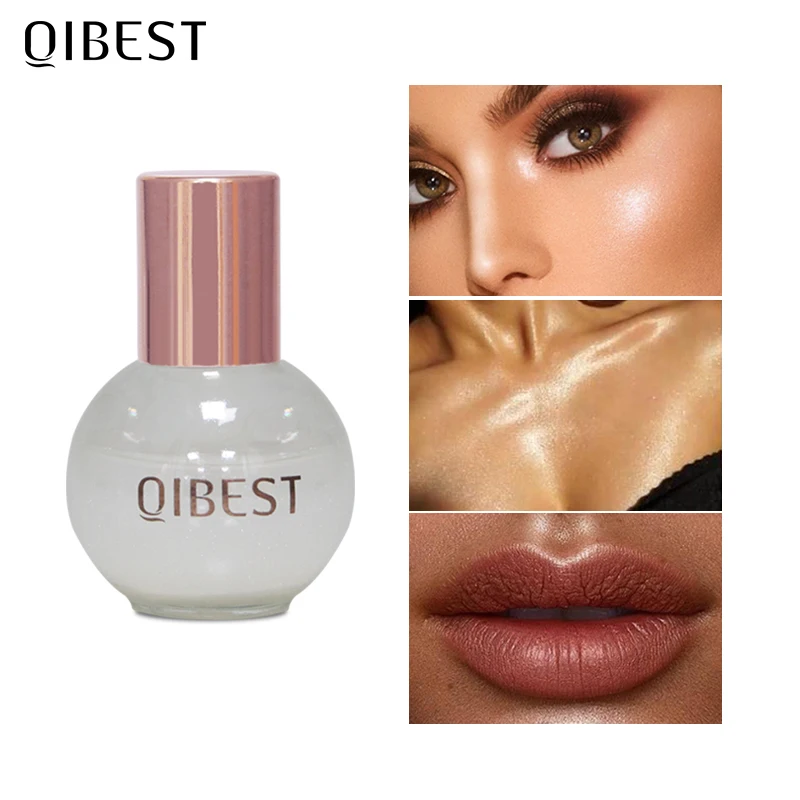 Новейший жидкий хайлайтер QIBEST бронзатор Осветляющий блеск для лица Сияющий