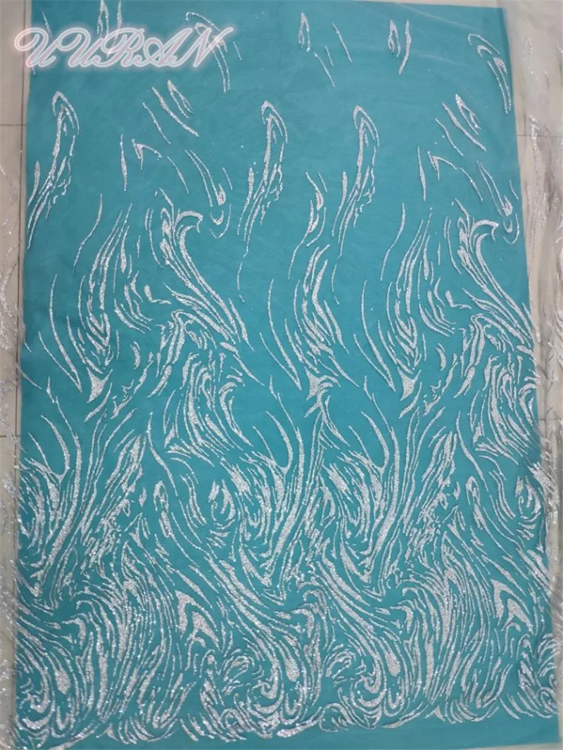 

Фантастическая вышитая африканская сетчатая кружевная ткань Серебряный Золотой приклеенный Блестящий французский Тюль кружевная ткань