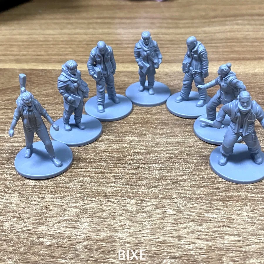 Серая миниатюра людей для этой войны в шахте 7 шт. партии настольные игры фигурки