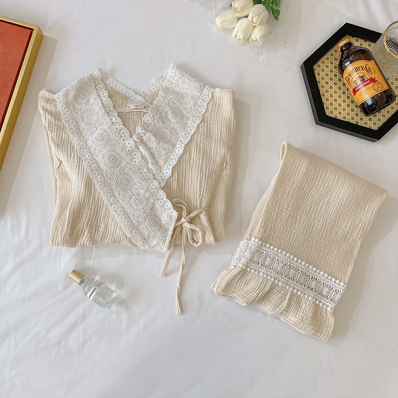 

Summer Thin Light Gauze Cotton Maternity Nursing Sleepwear Sets Plus Size Loose Pajamas Suits Clothes for Pregnant Women Home