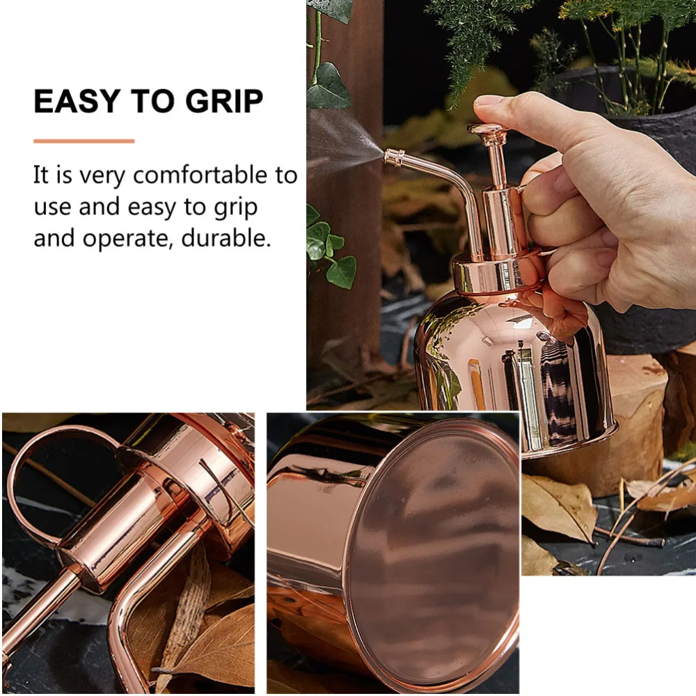 

1PC Stainless Steel Watering Can Retro Sprinkling Can Hand Press Watering Can