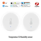 Умный датчик температуры и влажности Tuya ZigBee, 14 шт., работает с приложением Alexa Google Home Smart Life, беспроводным шлюзом