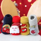 Рождественские детские носки, зимние плотные теплые нескользящие носки для новорожденных, носки для маленьких девочек и мальчиков, носки для пола с изображением лося и Санты для детей