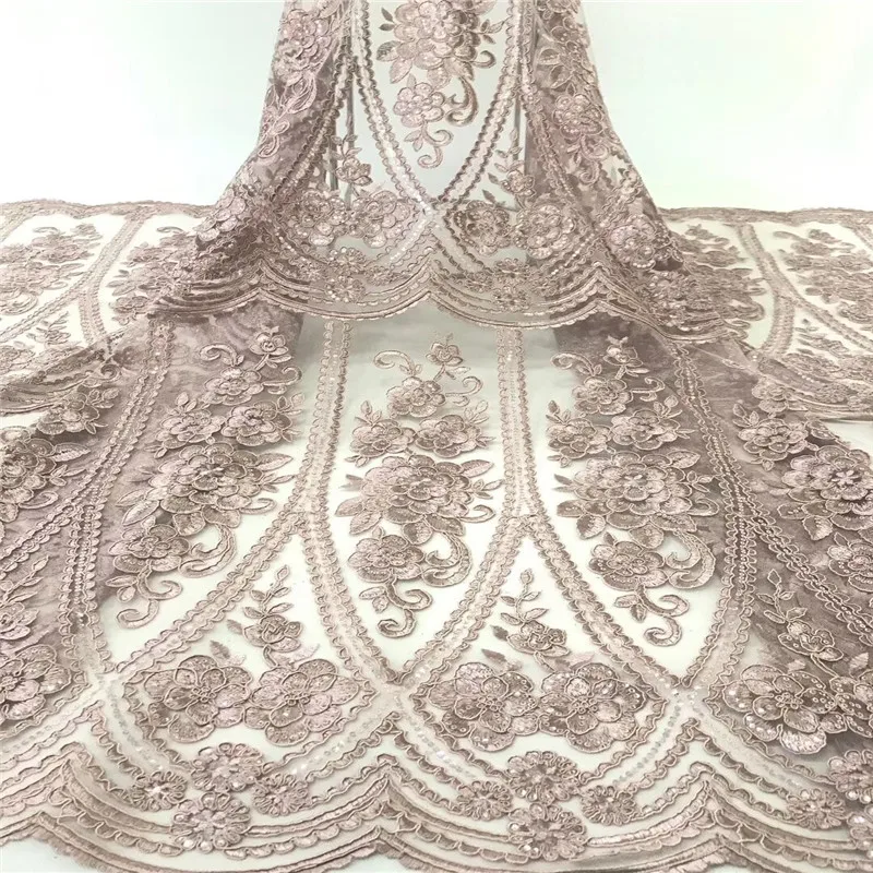 

New Arrival African Laces Fabrics Embroidered laces French Mesh 2020 Latest High Quality 3D Nigerian Tulle Lace Fabrics xb66-663