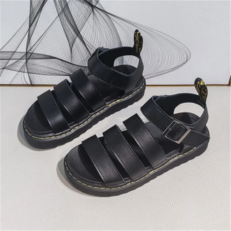 

Sandals Women 2021 Summer New Thick-Soled Sponge Cake Fairy High-Heel Roman Beach Shoes Flat Non-Slip Pregnant Women Shoes