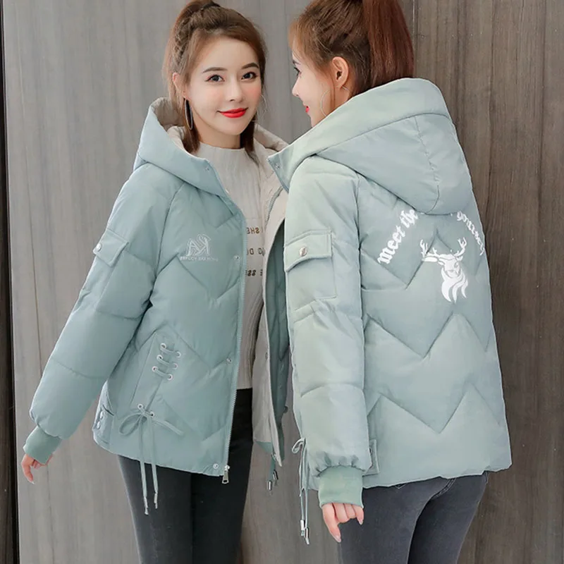 Women's Coat Hooded Parkas 2022 New Winter Jacket Down Cotton Padded Jacket Coat Warm Thick Parka Female Overcoat Outwear