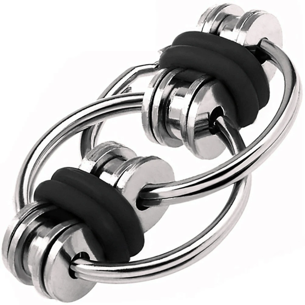 

New Decompression Chain Key Ring Bike Chain Keychain Metal Hand Finger Toy stress reliever chain bike chain keychain Toy