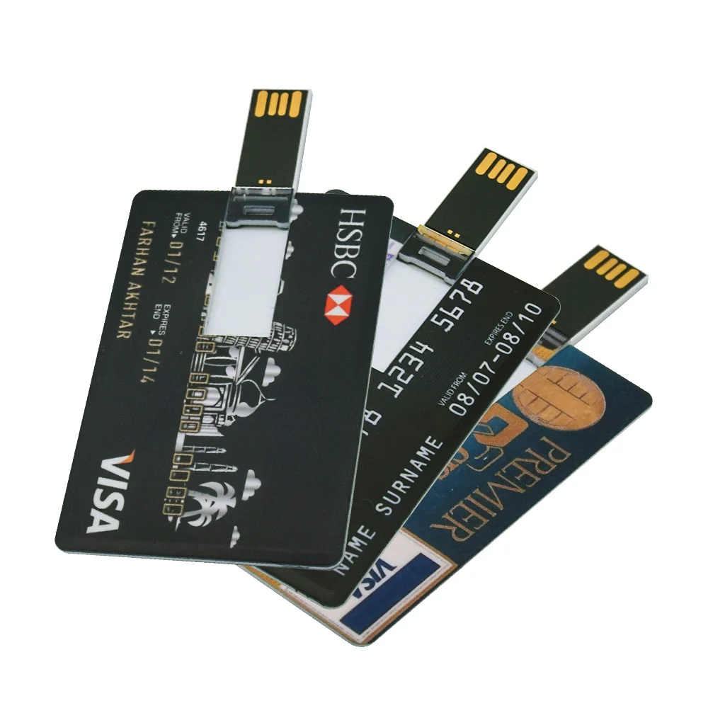 Водонепроницаемый супертонкий флэш-накопитель для кредитной карты USB
