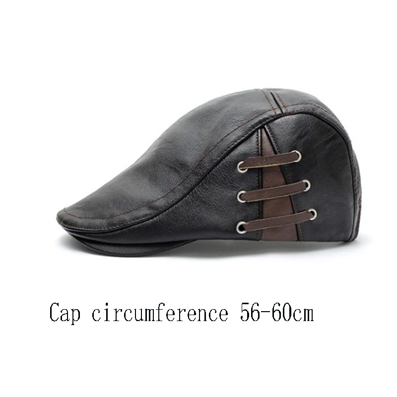 Кожаная мужская Кепка с уткой Ретро стиль повседневная индивидуальная пирсинг