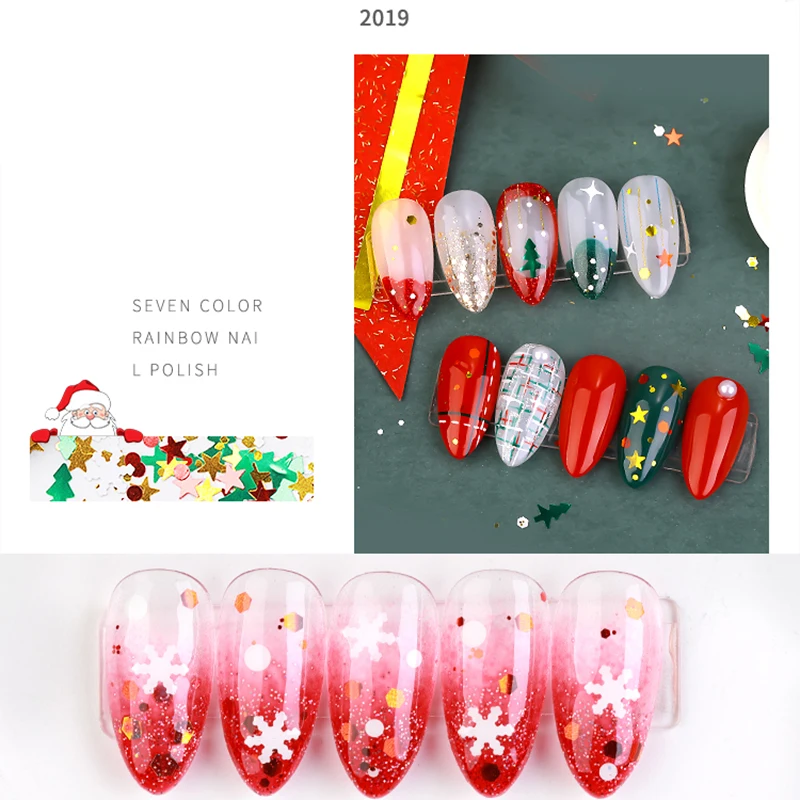 Christams Nail Decoration Art Design Sequins Snowflake Mix Glitter Spangle E1 | Красота и здоровье