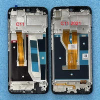 6 5 original for oppo realme c11 2021 rmx3231 lcd display screen touch panel digitizer for realme c11 rmx2185 lcd frame