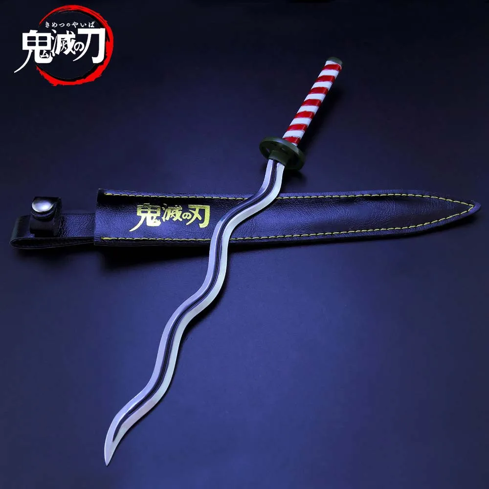 

Alloy 26cm Snake-shaped Sword Model Animation Wheel Knife Peripheral Role-playing Weapon Keychain Knife Sword Birthday Gift