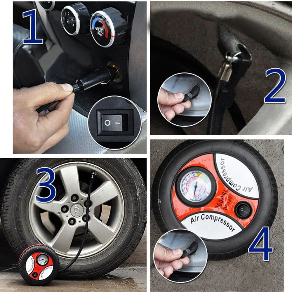 12В 260PSI автомобильный воздушный насос портативный Электрический мини для