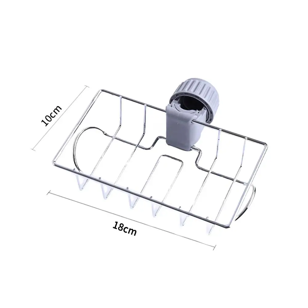 

Stainless Steel Faucet Rack Durable faucet rack rag sponge brush drain rack kitchen storage rack