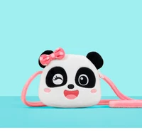 1215cm babybus cute panda plush coin bag soft stuffed strawberry shoulder school bag for kid birthday gift