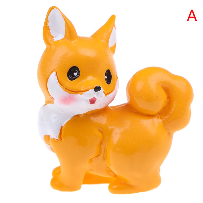 

1PCS Resin Cute Alpaca Fox Sheep Ornament For Fairy Garden Figurines Miniature