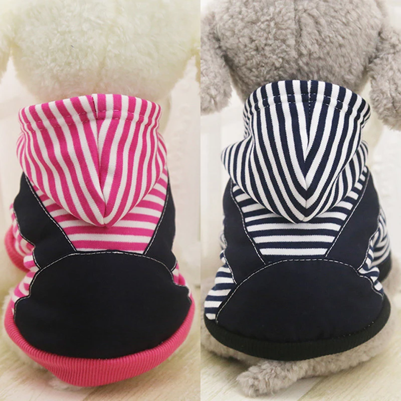 Зимняя теплая толстовка для домашних животных кошек и собак хлопковая одежда