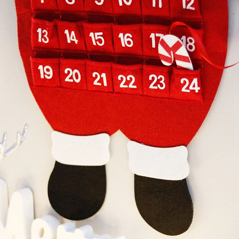 Merry Christmas Decor for Home Santa Claus Snowman Wall Calendar | Дом и сад