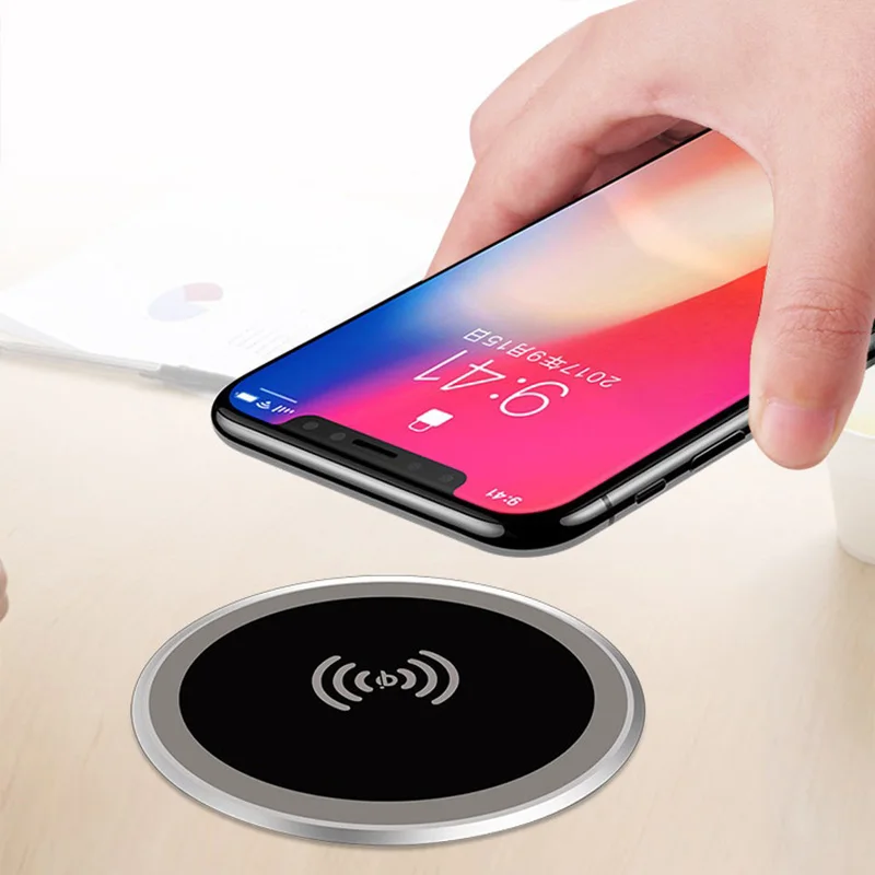 

Embedded Qi Wireless Charger Furniture Table Desktop Waterproof 15W Standard Charging Pad for Iphone Huawei Samsung Smartphones