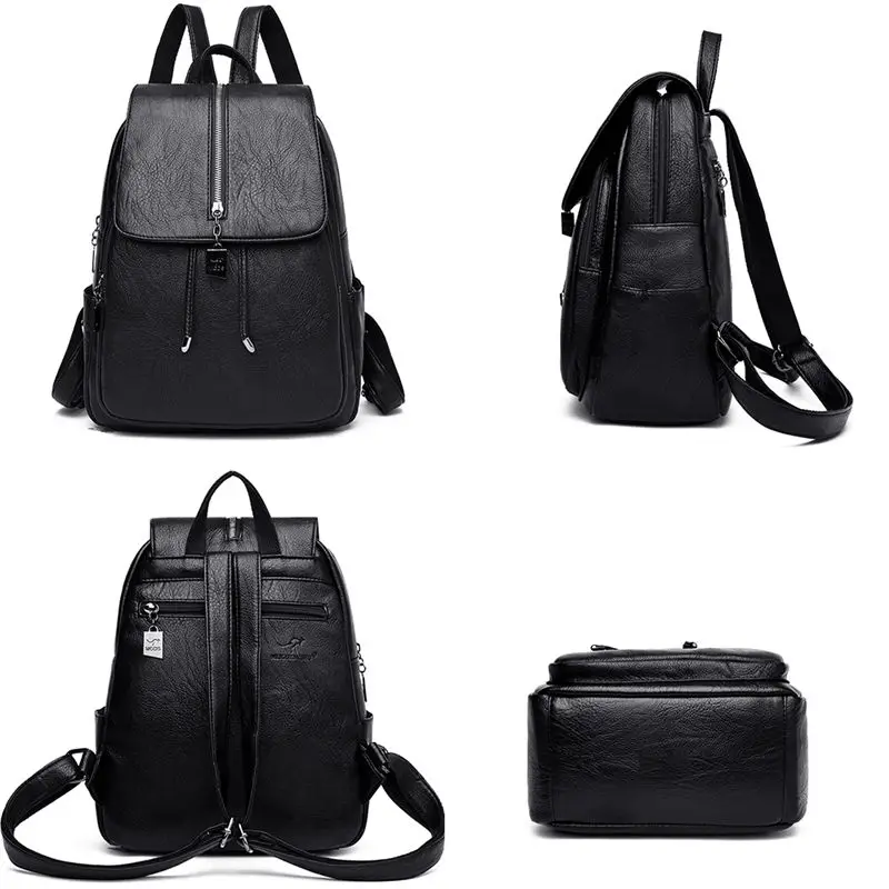 Модный женский рюкзак кожаные ранцы для девочек подростков школьный ранец на