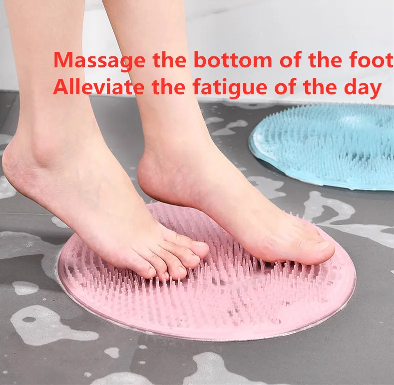 Силиконовая Массажная щетка для ванной подушка мытья ленивых ног средство