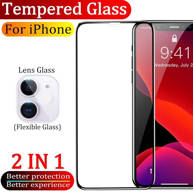 

Full Cover Tempered Glass For iPhone 12 Pro Max Screen Protector For iPhone 11 Pro Max 7 8 Plus XS XR X 6 S SE 2020 12Pro 128GB
