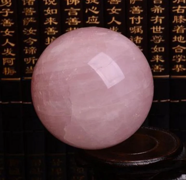 

Natural rose quartz crystal ball natura healing home decor