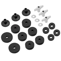 21pcs cymbal stand sleeves cymbal felts with cymbal washer base wing nuts cymbal replacement accessories for drum