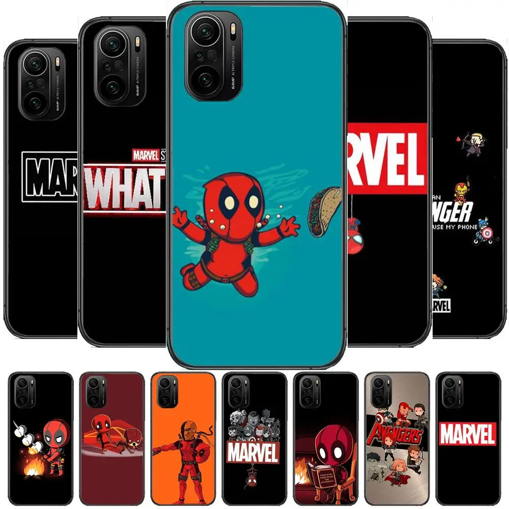 

Deadpool Marvel Spider-Man Phone Case For xiaomi redmi POCO F1 F2 F3 X3 Pro M3 9C 10T Lite NFC Black Cover Silicone Back Prett m
