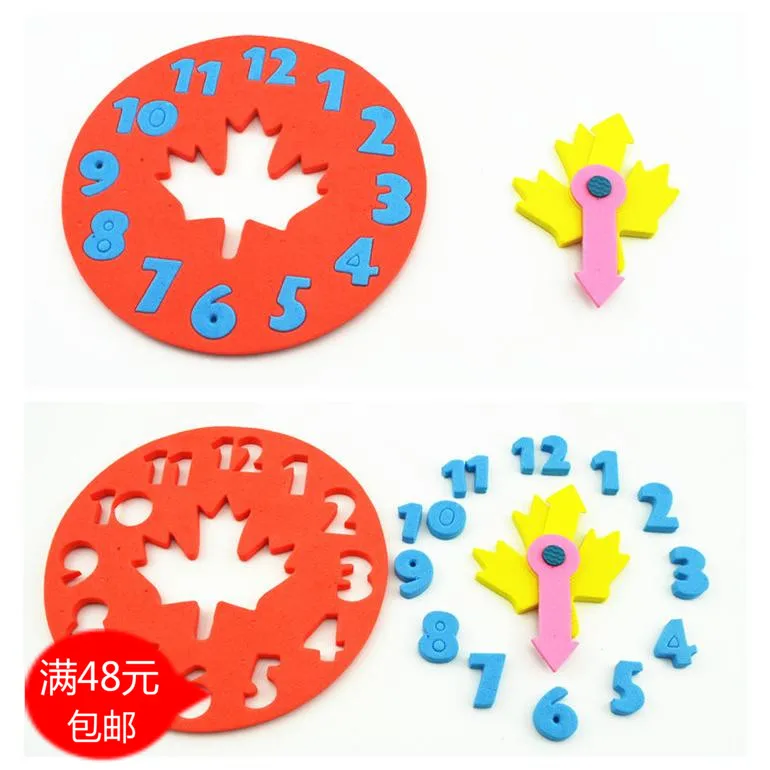 5 шт./компл. Детские DIY Eva ЧАСЫ Обучающие Развивающие игрушки веселые головоломки