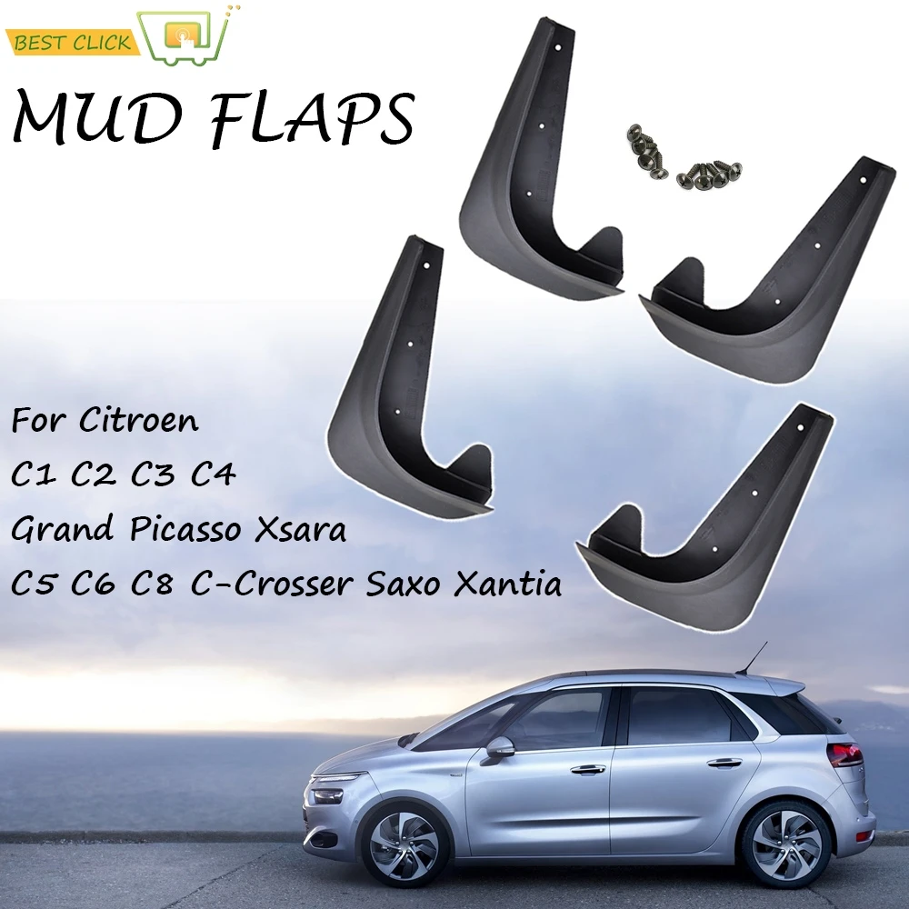 

Mud Flaps Mudflaps Splash Guards Mudguards For Citroen C1 C2 C3 C4 Grand Picasso C5 C6 C-Crosser C-Zero Saxo Xantia DS3 DS4 DS5