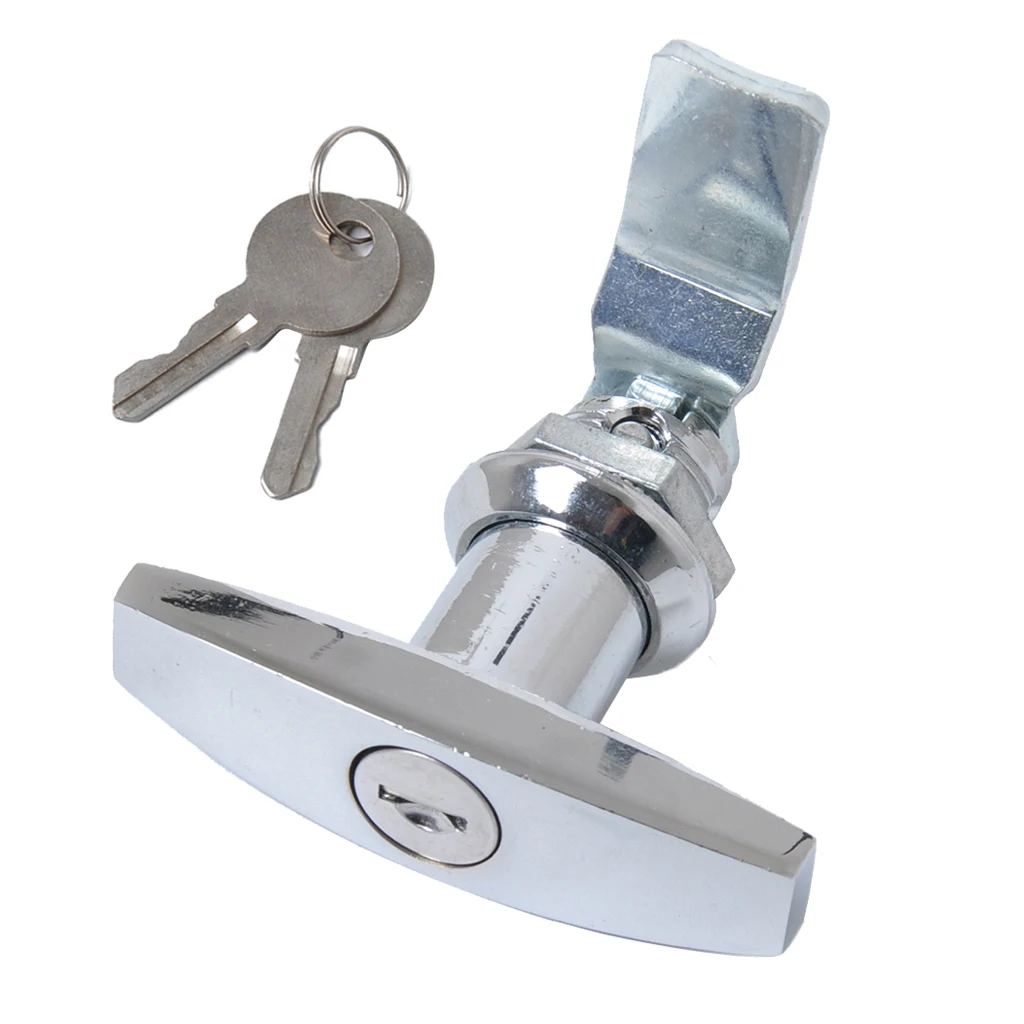 

Garage Door Lock Outside " T " Handle Assembly High Polished for Yacht Trailer