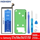 Аккумулятор NOHON для Samsung Galaxy S7, S6 edge, S8, G950F, G935F, G930F, G925F, G920F, мобильный телефон