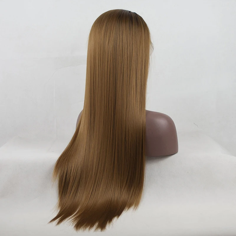 Кружевные передние волосы Омбре t4/27 предварительно выщипанные прямые 13*4