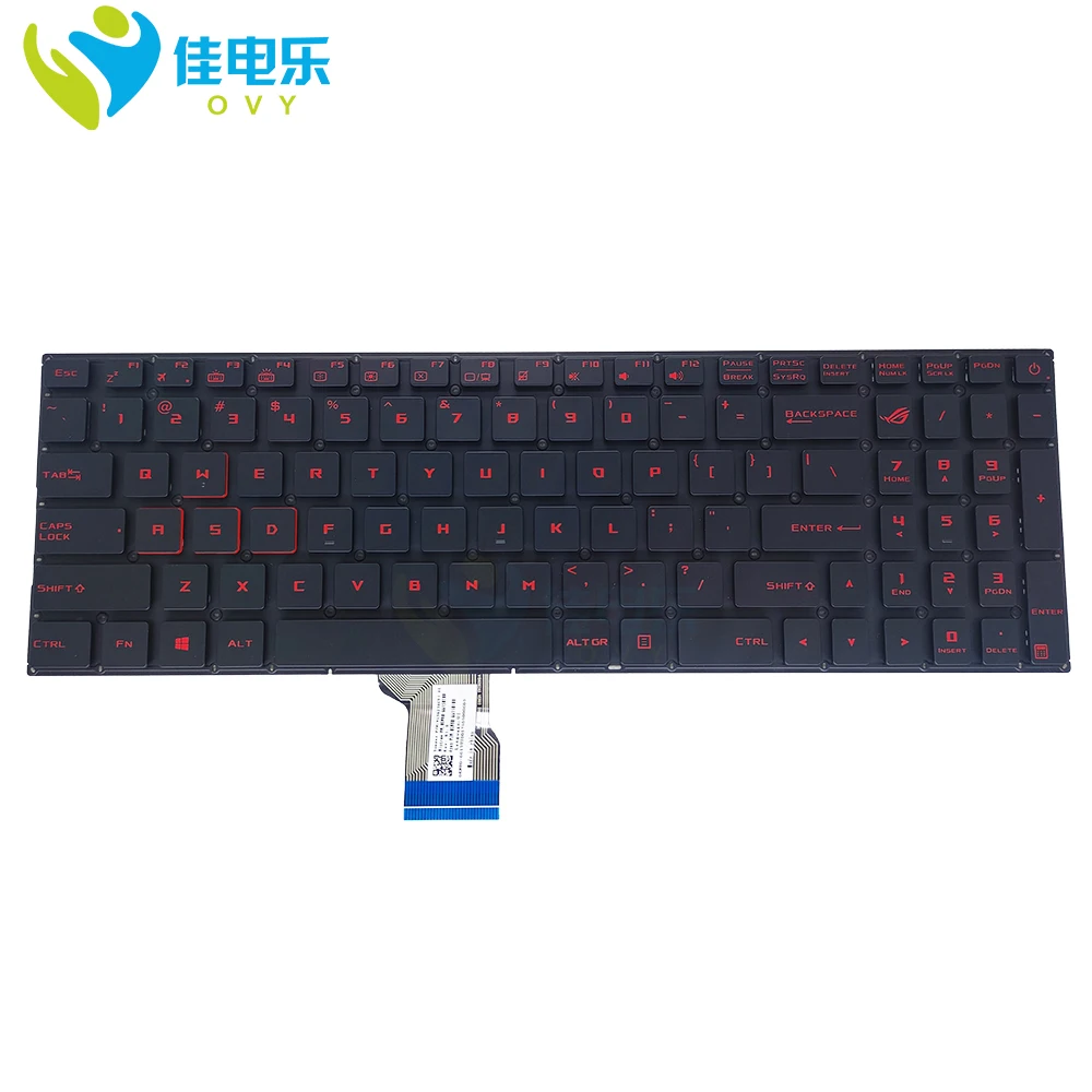 Клавиатура с американской подсветкой для Asus ROG Strix GL702 VT GL702VM GL702VS GL502 VM GL502VS